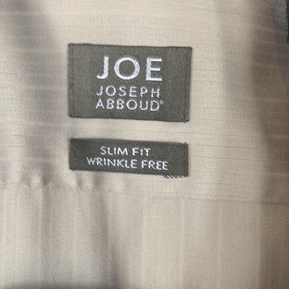Joseph Abboud grey long sleeved dress shirt 16.5, 32/33, slim fit wrinkle free - Picture 3 of 7